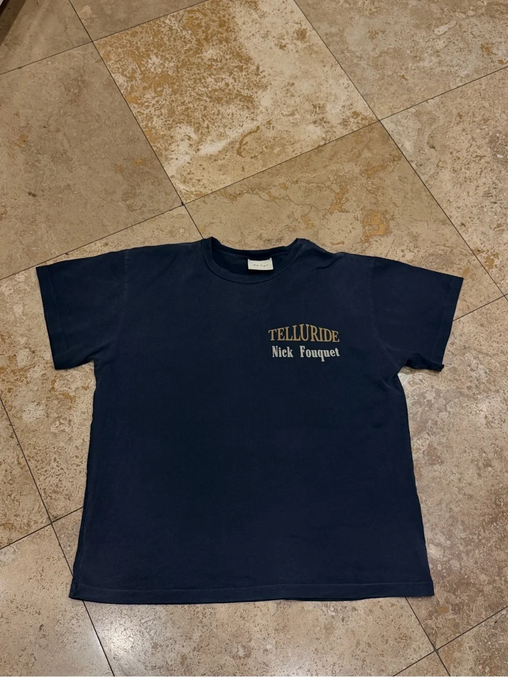 Nick Fouquet Washed Tee with Gold Telluride Print